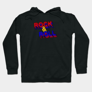 Rock & Roll Retro Text Hoodie